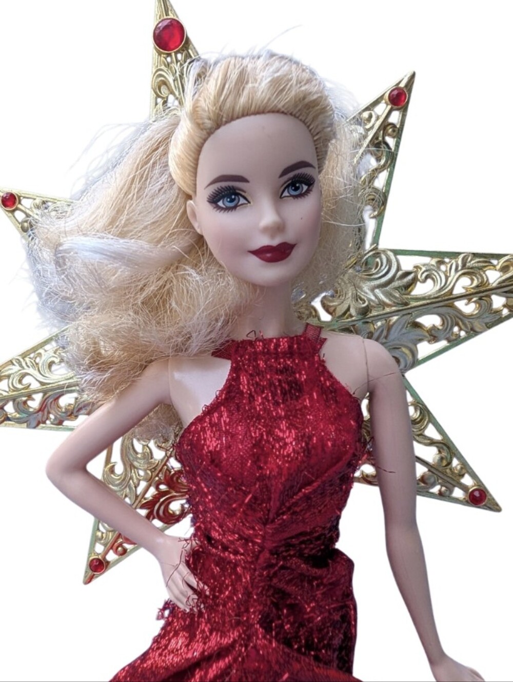 2 For $20 🩷 2017 Holiday Barbie Doll with Red Metallic Gown